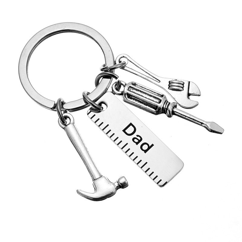Wholesale Father's Day Gift Stainless Steel Lettering Keychain