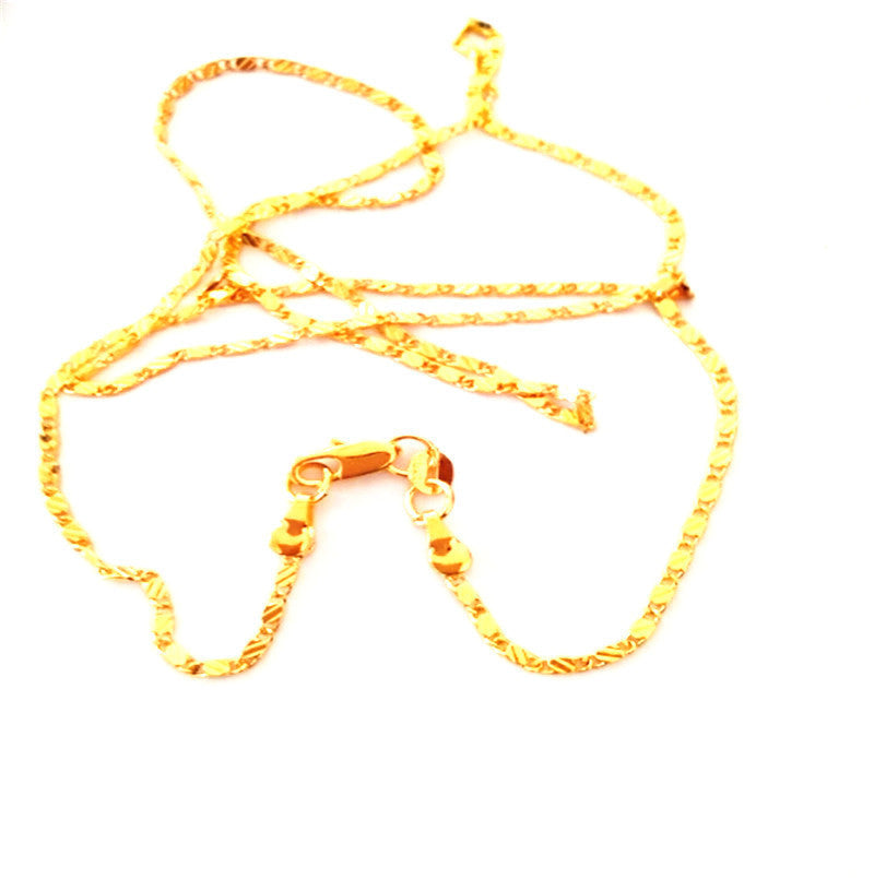 Wholesale plain gold-plated cross chain necklace for women