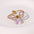Wholesale cute gold plated bow open stainless steel ring