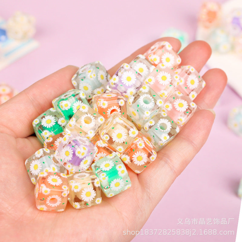 Wholesale random 10pcs Transparent  Focal Beads DIY Bead Accessories