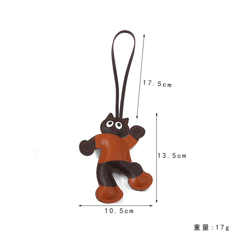 Wholesale Happy Dressing Doll PU Leather Keychain
