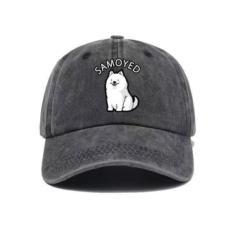 Wholesale puppy Samoyed cartoon baseball cap