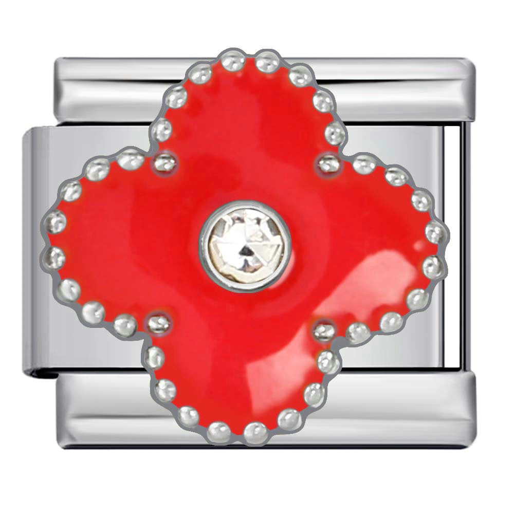 Wholesale 9mm Italian Charm Starter Bracelets DIY Four Leaf Clover Stainless Steel Composable Bracelet