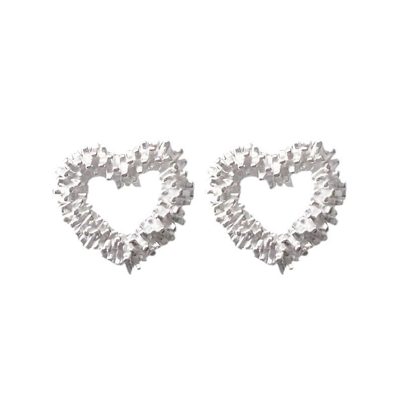 Wholesale  Luxury Style Broken Silver Love Earrings