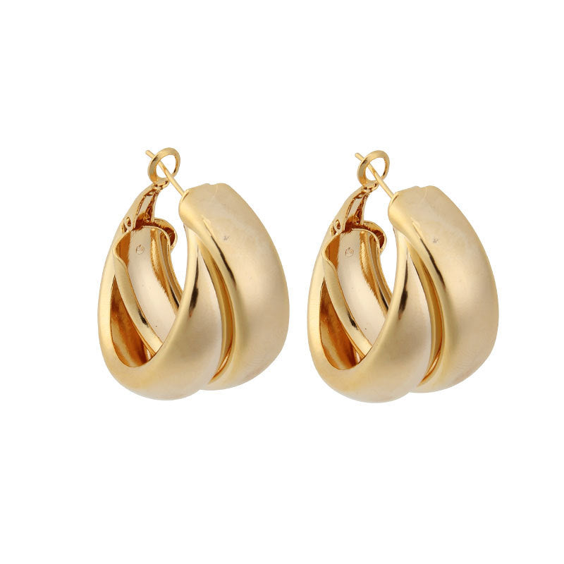 Wholesale  retro style double layer high sense  earrings