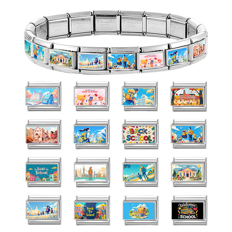 Wholesale Italian-Style DIY Module Bracelet - Titanium Steel Electroplated Fashion Accessory,  Commemorative Gift for Everyday Wear