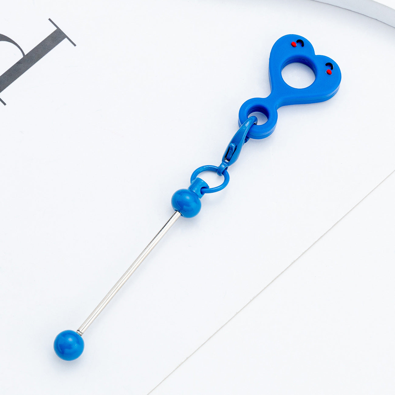 Wholesale v DIY smiley face  straws  Beadable  Keychain