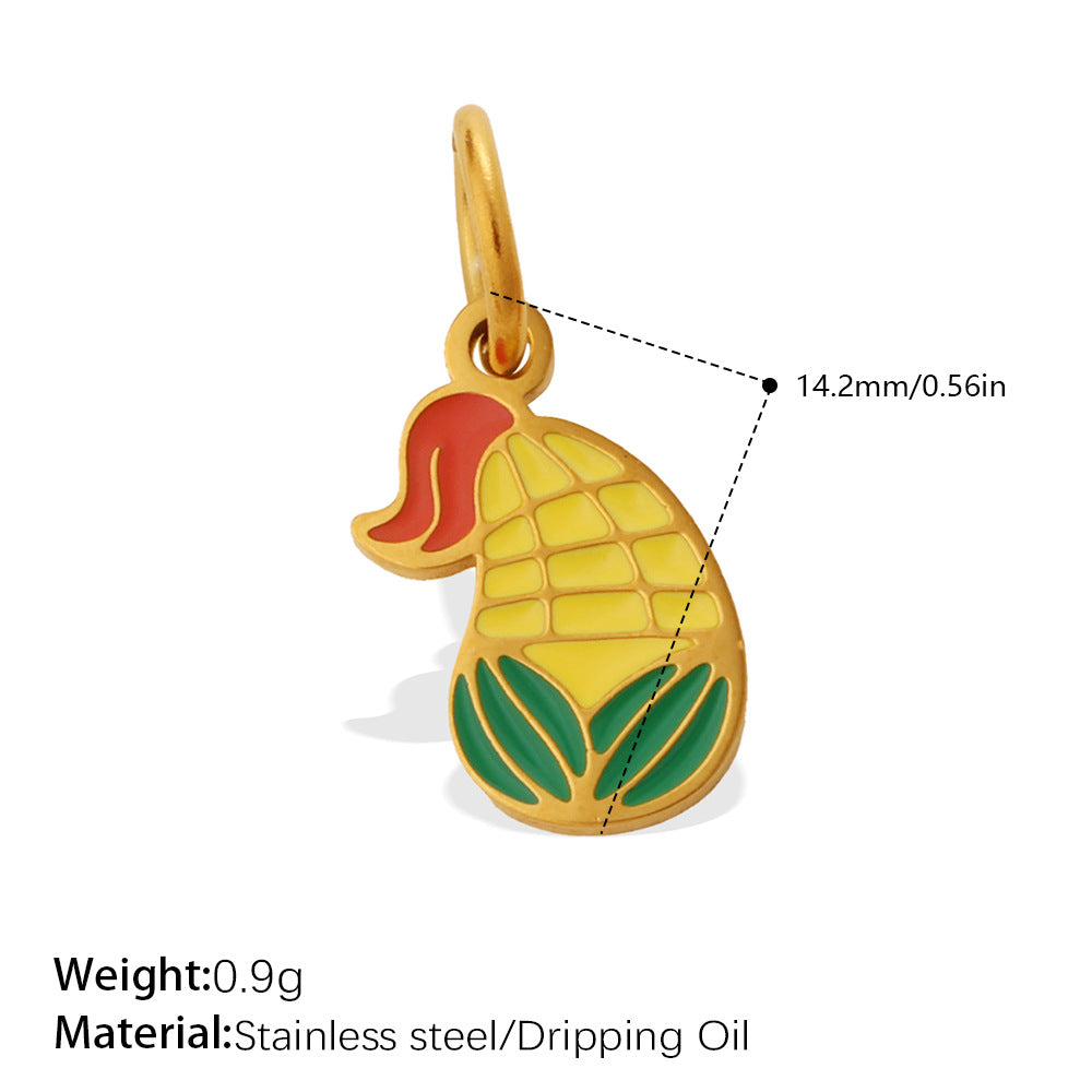 Wholesale Vegetable Series Dripping Oil Charms for Jewelry