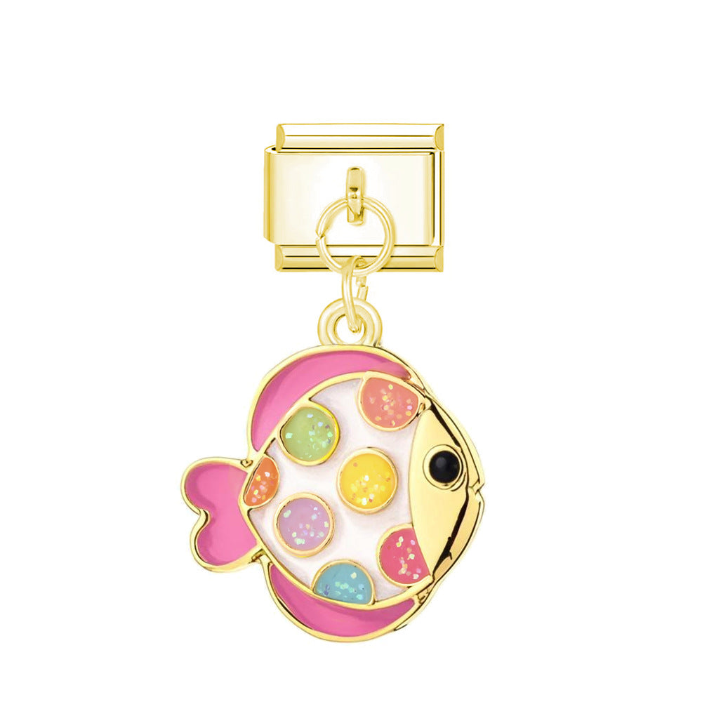 Wholesale  Italian Charm Bracelet 9mm DIY Animal Series   Creative Stainless Steel Composable Bracelet