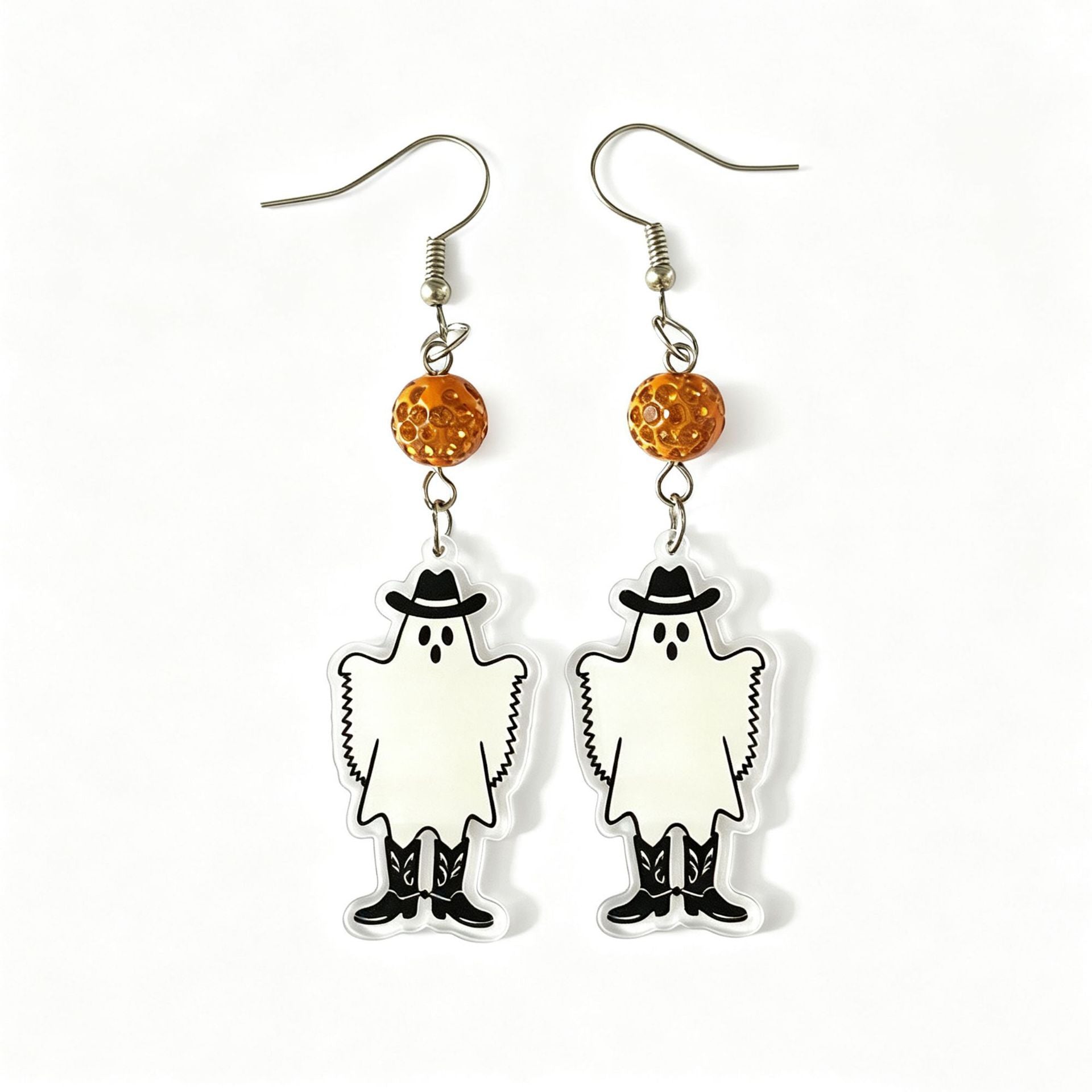 Wholesale Acrylic Earrings Asymmetric Ghost Cute Cartoon for  Party Jewelry Accessory