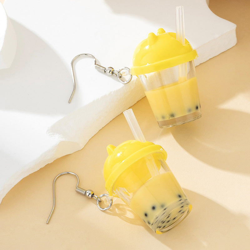 Wholesale Fruit Drink Themed Earrings Fashion Jewelry Accessory Gift for Party Boutique Resale