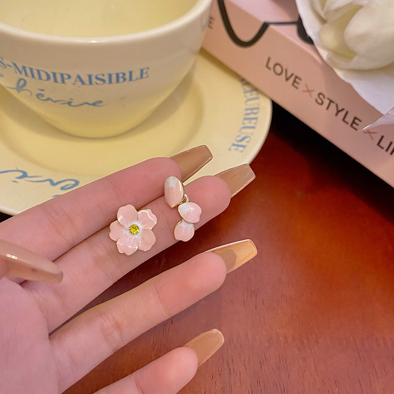 Wholesale S925 Silver Needle Flower Earrings Cute Earrings ACC-ES-Mengf001