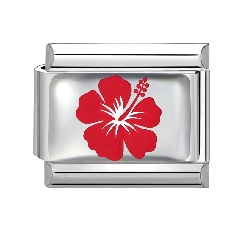 Wholesale 9mm Italian Charm Starter Bracelets DIY square Single Section Creative Stainless Steel Composable Bracelet