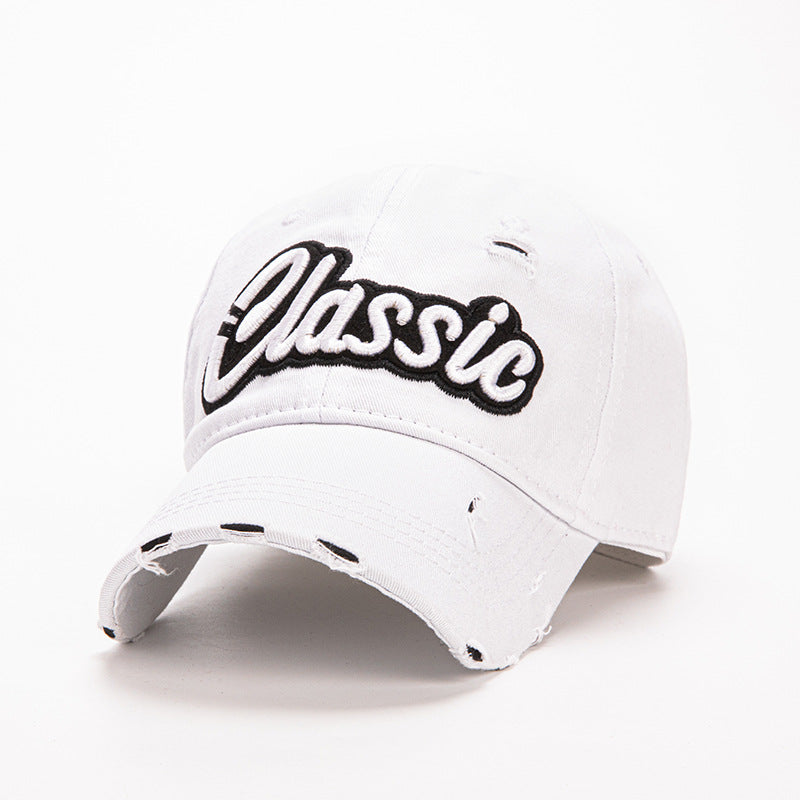 Wholesale  washed cloth classic embroidered letters baseball cap