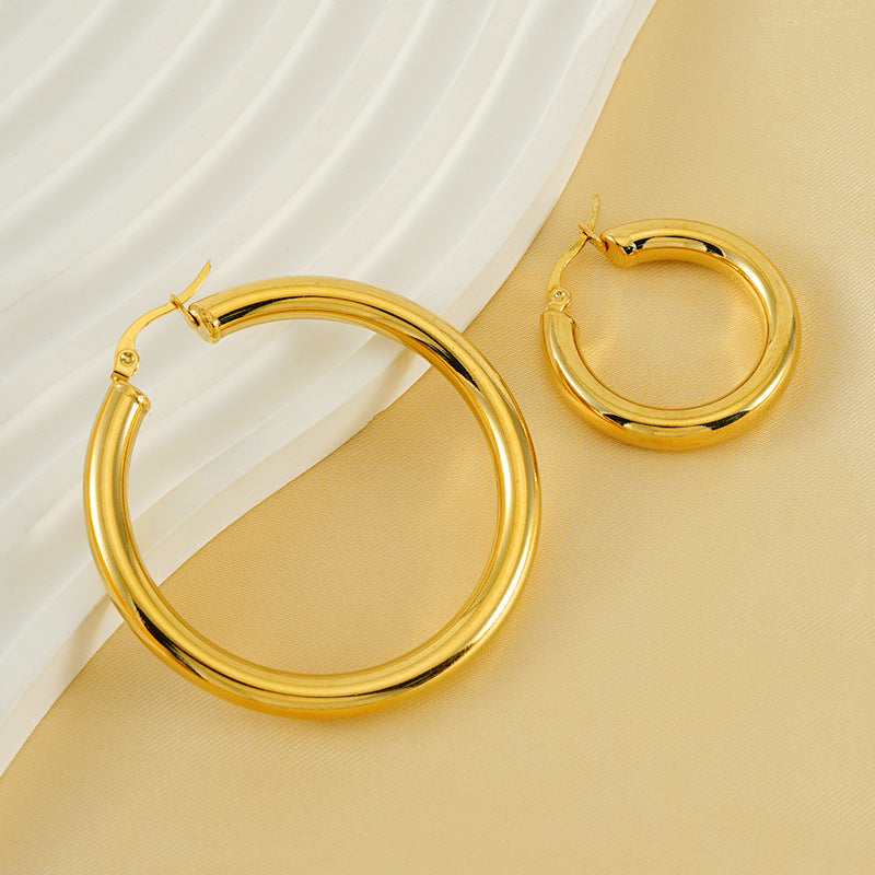 Wholesale 18K stainless steel hollow earrings