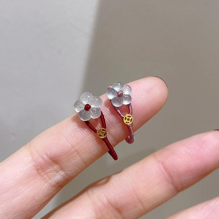 Wholesale Handwoven Pink Coin Ring Trendy Fashion Jewelry Accessory for Women