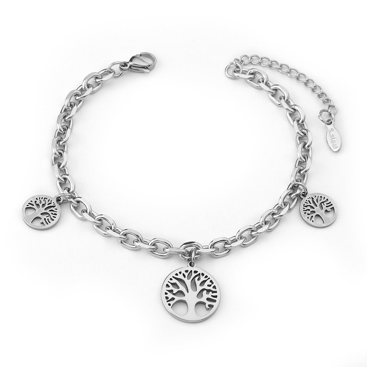 Wholesale Single Layer Chain Small Elephant Star Stainless Steel Bracelet ACC-BT-jiax008