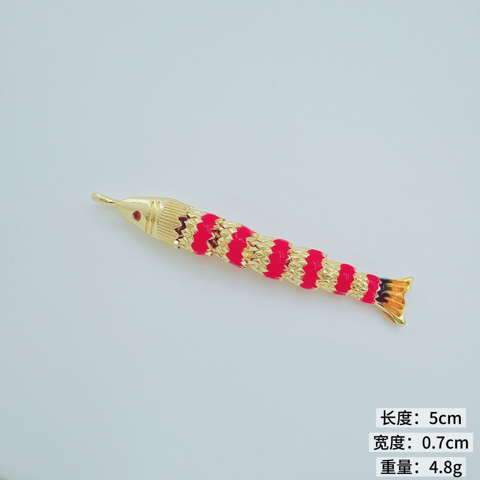 Wholesale Electroplated Copper Colorful Koi Fish Necklace Ocean Series Jewelry Accessory