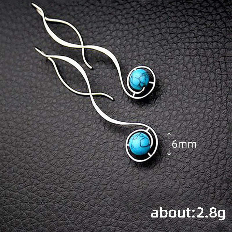 Wholesale  Pine stone long earrings