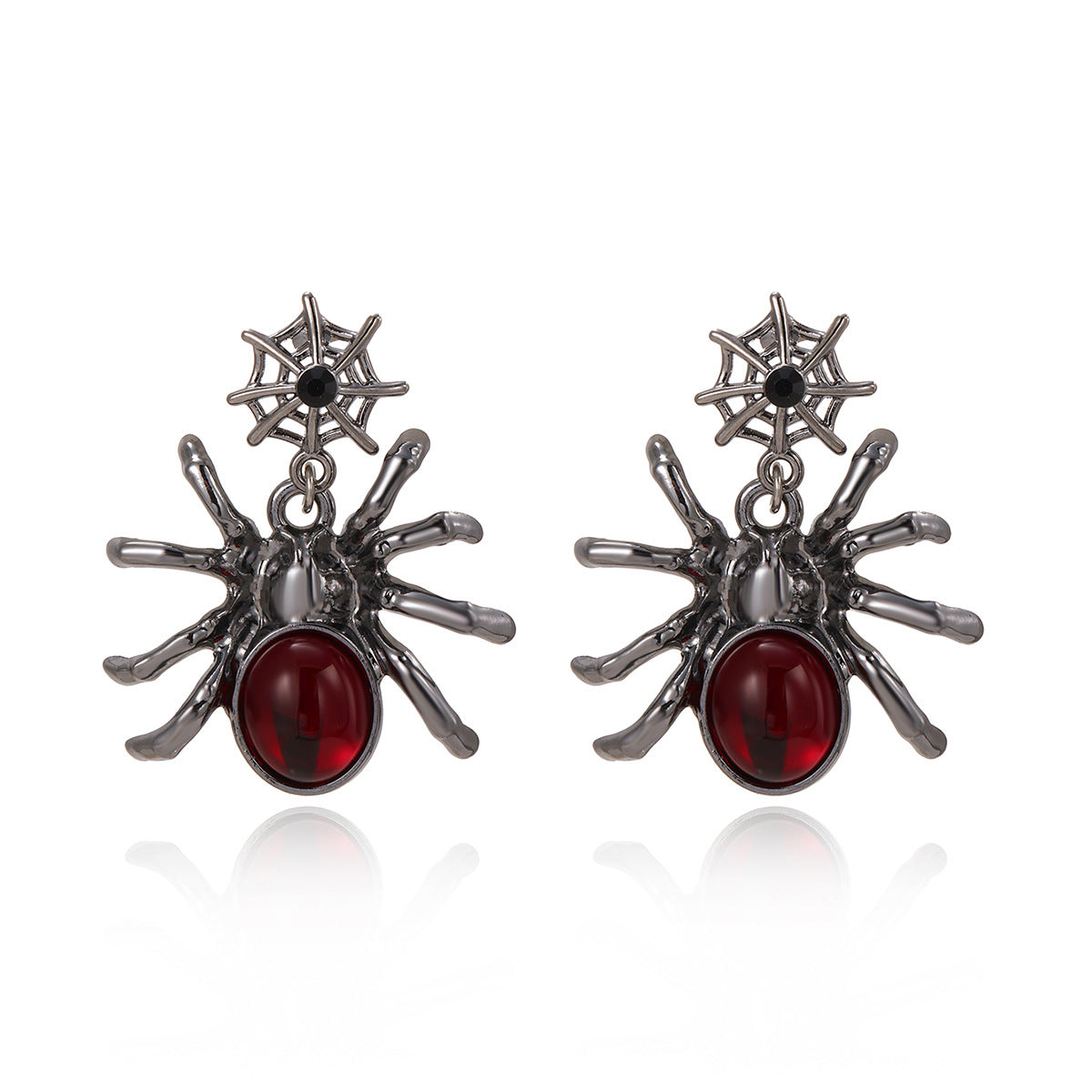 Wholesale Trendy Punk  Pendant Earrings Imitation Gemstone Jewelry Accessory for Party Boutique Resale