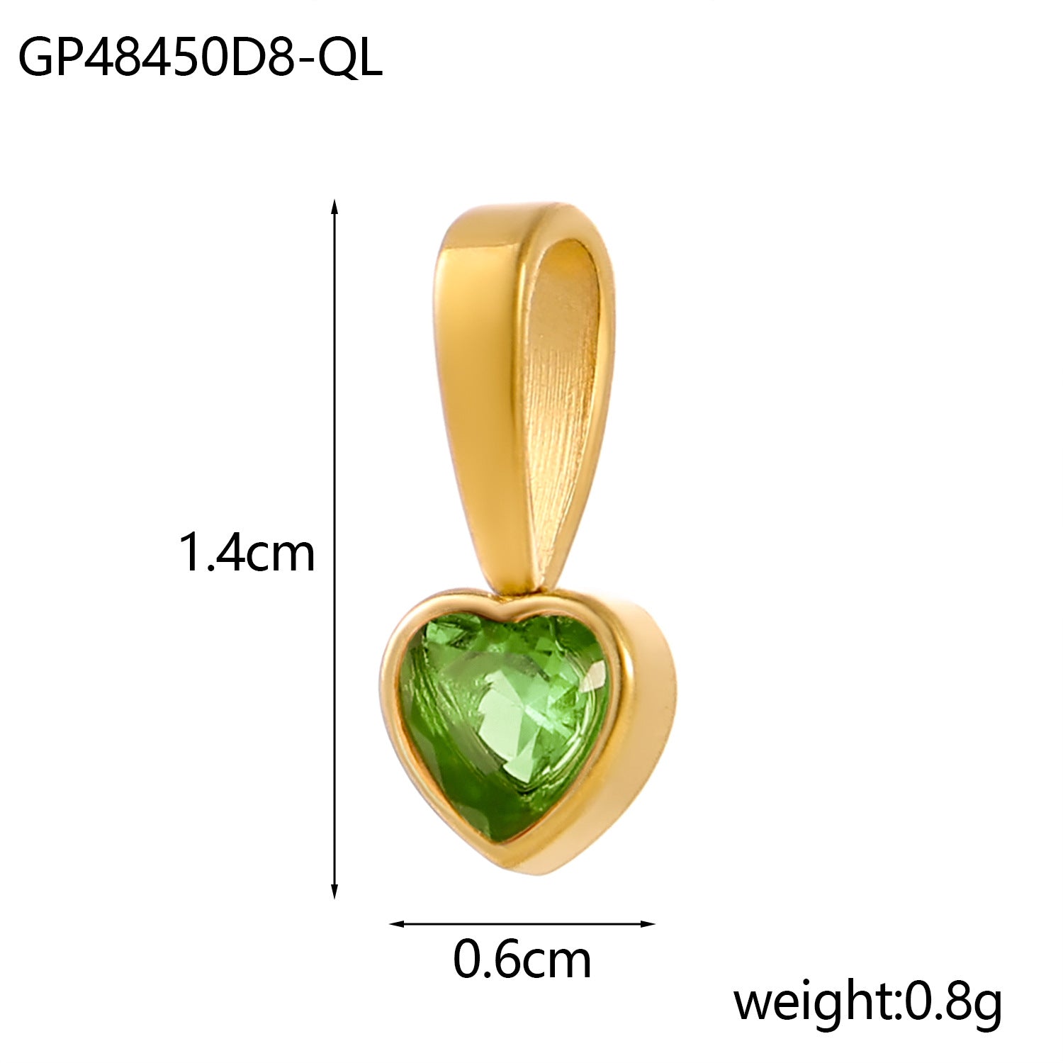 Wholesale DIY Colored Zircon Twelve Birthday Stone Pendant