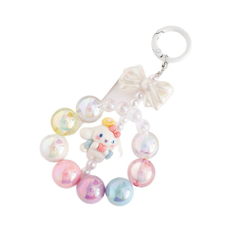 Wholesale Cartoon Colorful  Handmade Beaded Acrylic  Keychain  ACCVIP