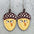 Wholesale  Halloween wooden earrings  pumpkin pine cone print  earrings