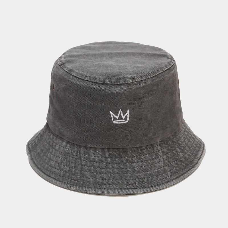 Wholesale Crown Embroidered Fisherman Hat