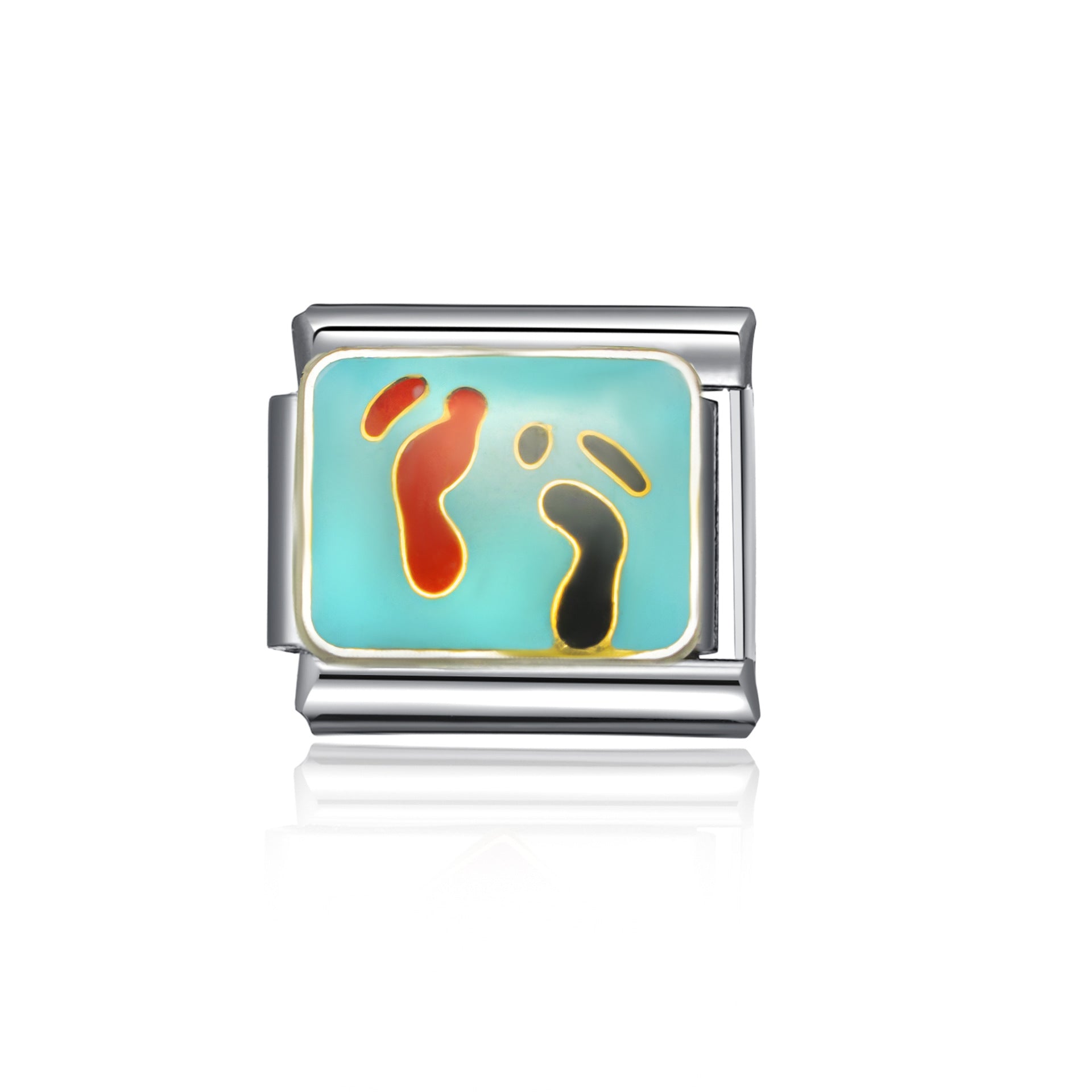 Wholesale Italian Charm Bracelet 9mm DIY Splicing Letter Festoon Stainless Steel Composable Bracelet