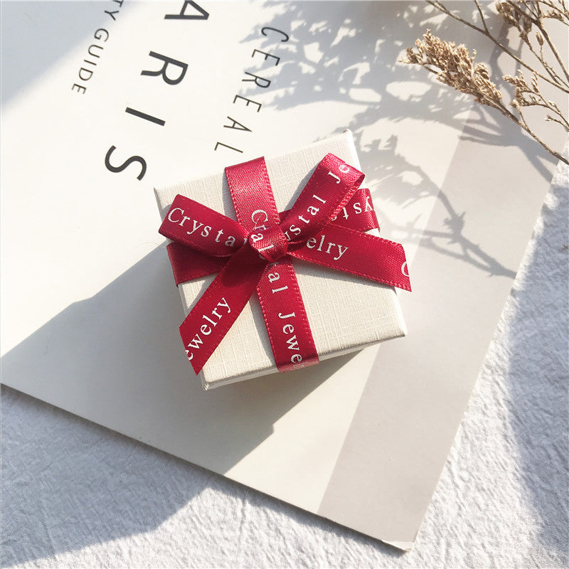 Wholesale ABS Blue Ribbon Jewelry Gift Box for Party Favors,  Earrings and Rings