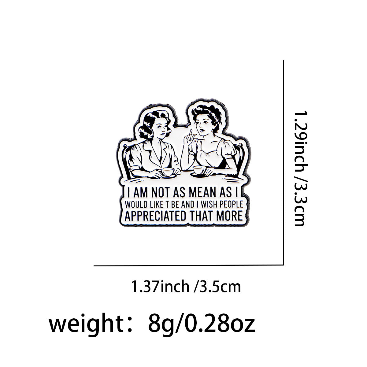 Wholesale Cartoon quote brooches