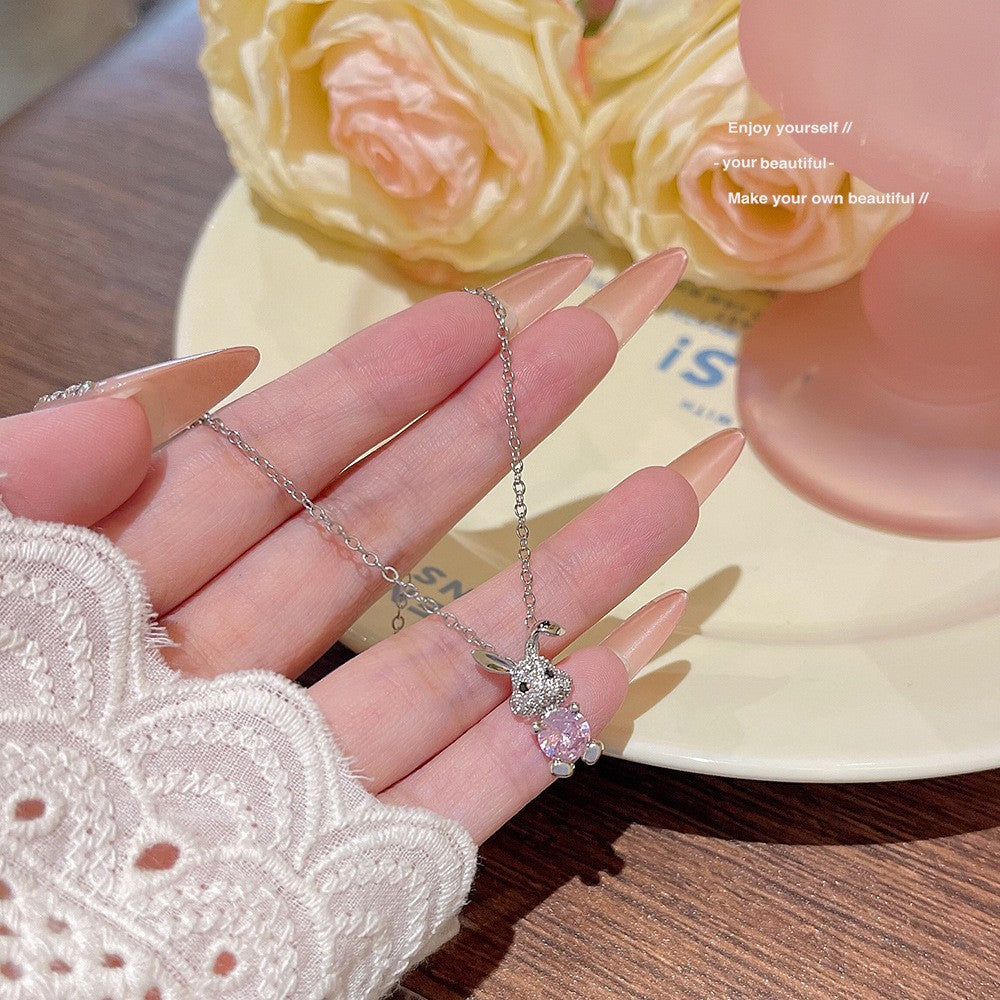 Wholesale Four-Leaf Clover Zircon Necklace  Light Luxury Style