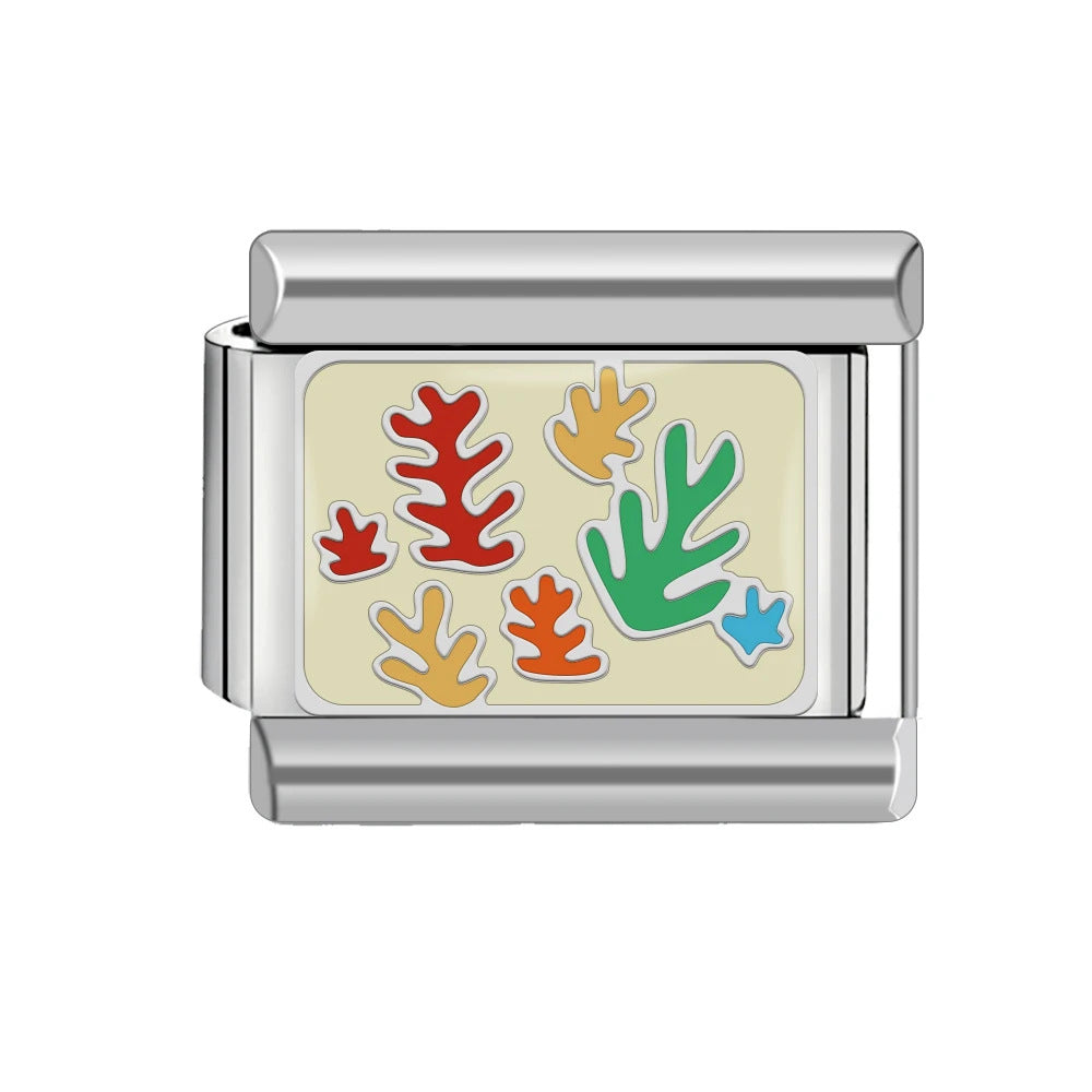 Wholesale Italian Charm Bracelet 9mm DIY Splicing Landscape Pattern Titanium Steel Composable Bracelet