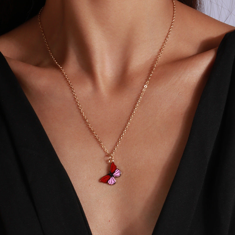 Wholesale Big Eyes Butterfly Pendant Clavicle Necklace ACC-NE-YueSen027