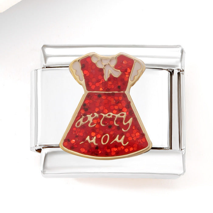 Wholesale Italian Charm Bracelet 9mm DIY Splicing Mother's Day Series Stainless Steel Composable Bracelet