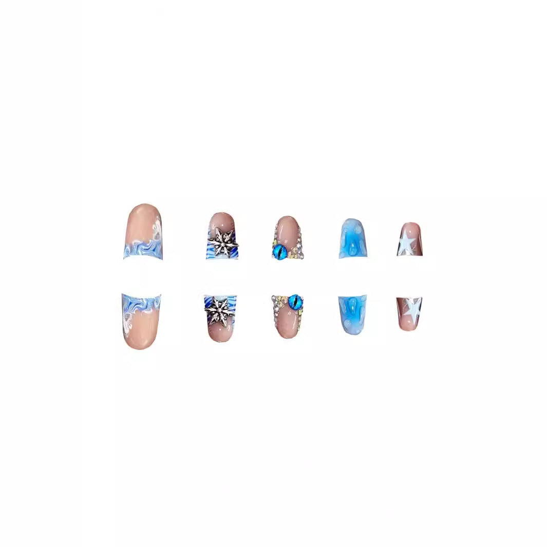 Wholesale 24 Pieces/box Ocean 3D Water Drop Nails Kits Nail Stickers