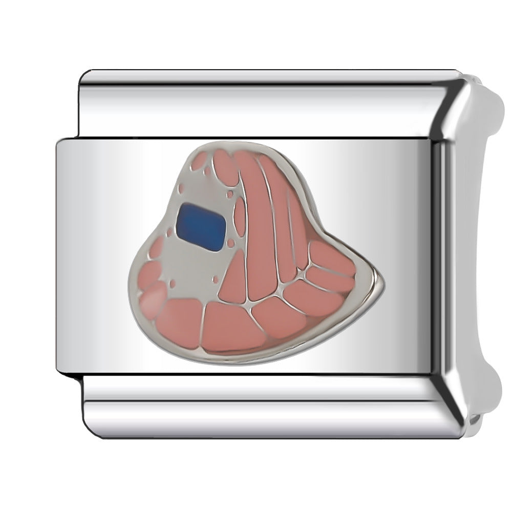 Wholesale Italian Charm Bracelet 9mm DIY Splicing Creative Pattern Stainless Steel Composable Bracelet