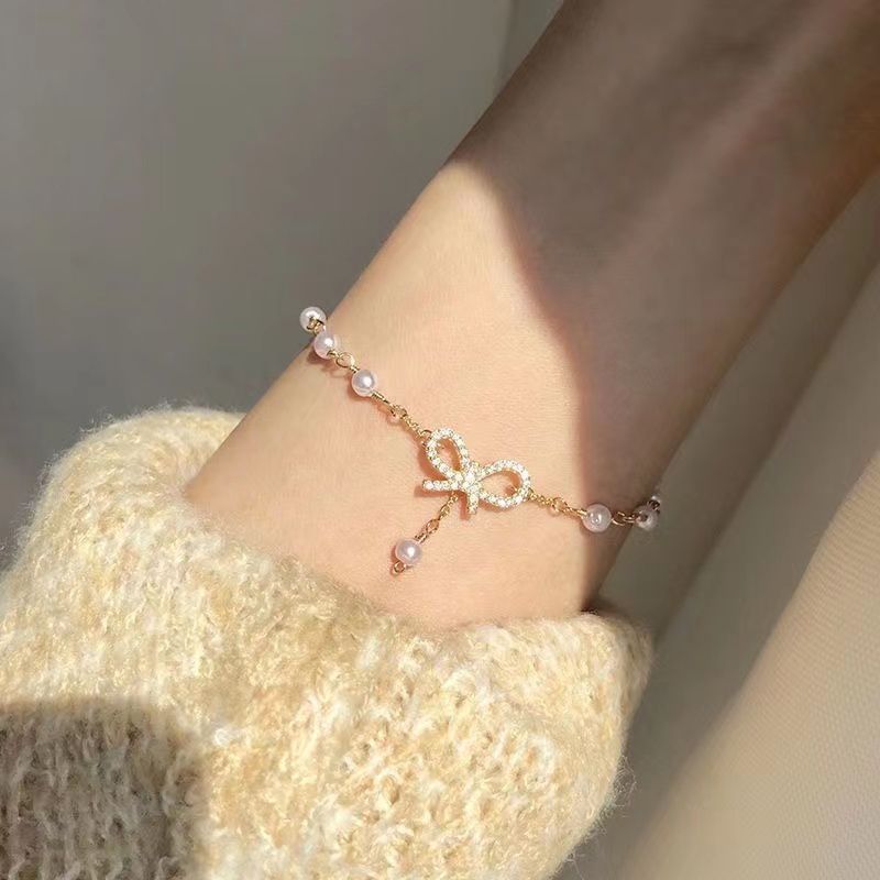 Wholesale Trendy Bow Bracelet Women S Korean Sweet Simple Design Jewelry Accessory For Resale