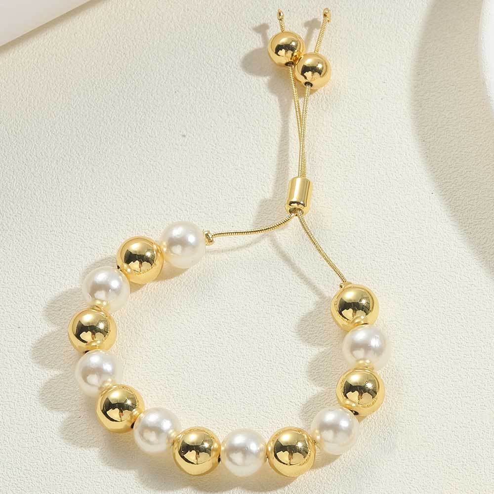 Wholesale Alloy Man-made Pearl Bracelet