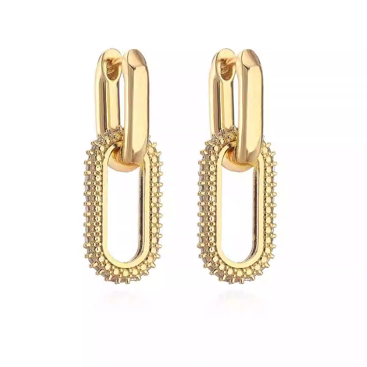 Wholesale Diamond ring retro style earrings
