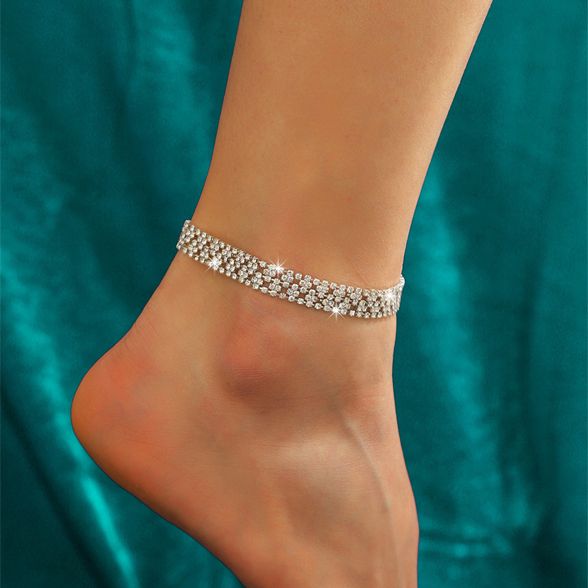Wholesale full diamond luxury anklet