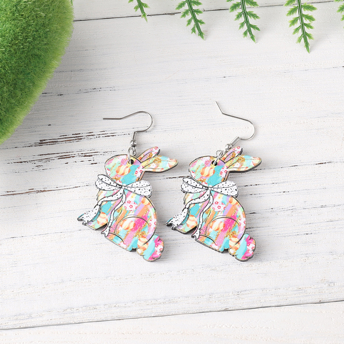 Wholesale Easter Bow Cross Rabbit Hen Pendant Earrings