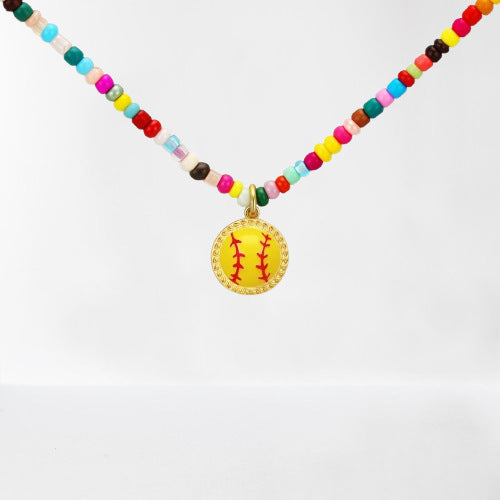 Wholesale Love Basketball Necklace Sports Style Rugby Volleyball Baseball Necklace