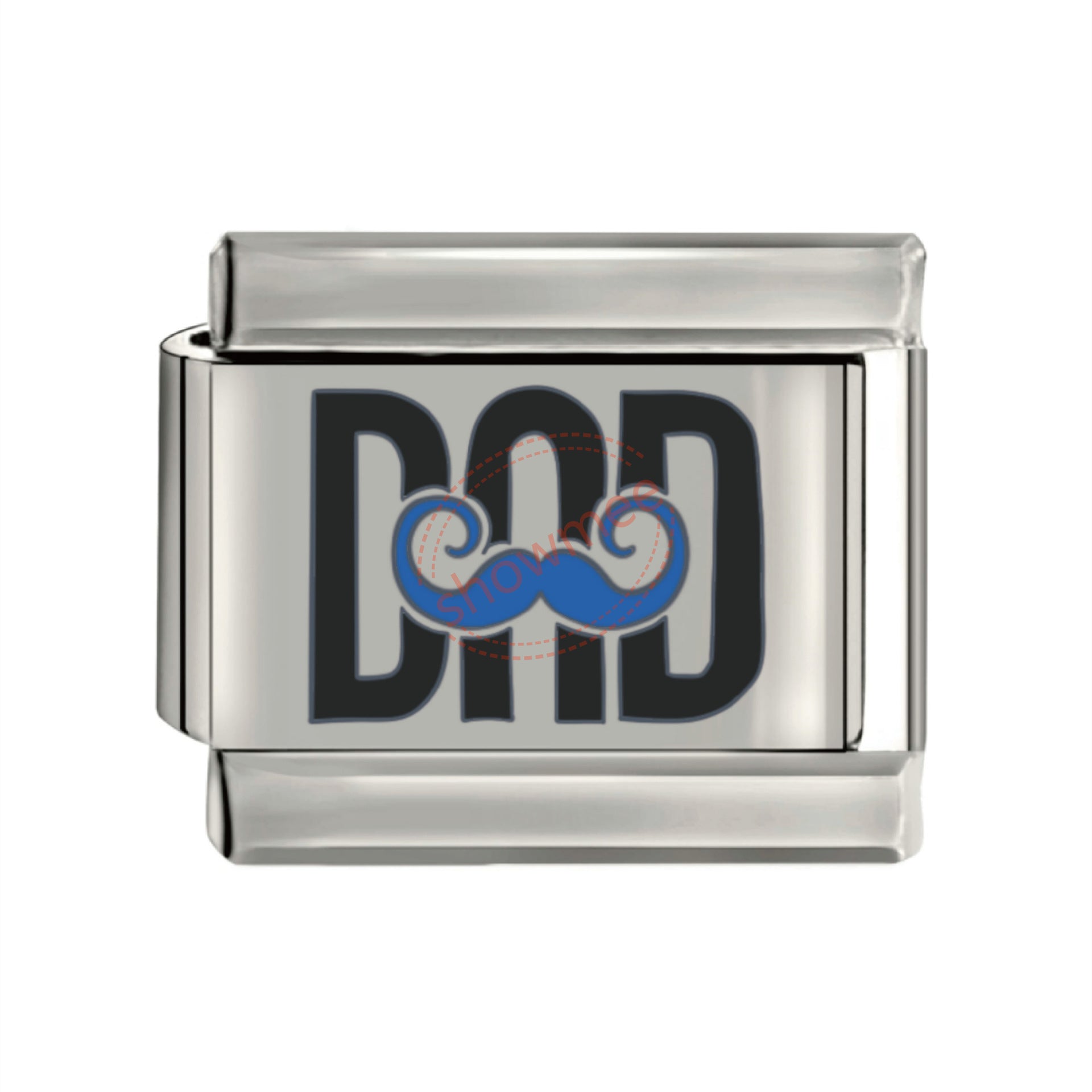 Wholesale 10pcs Italian Charm Bracelet 9mm DIY Splicing Father's Day Elements Titanium Steel Composable Bracelet