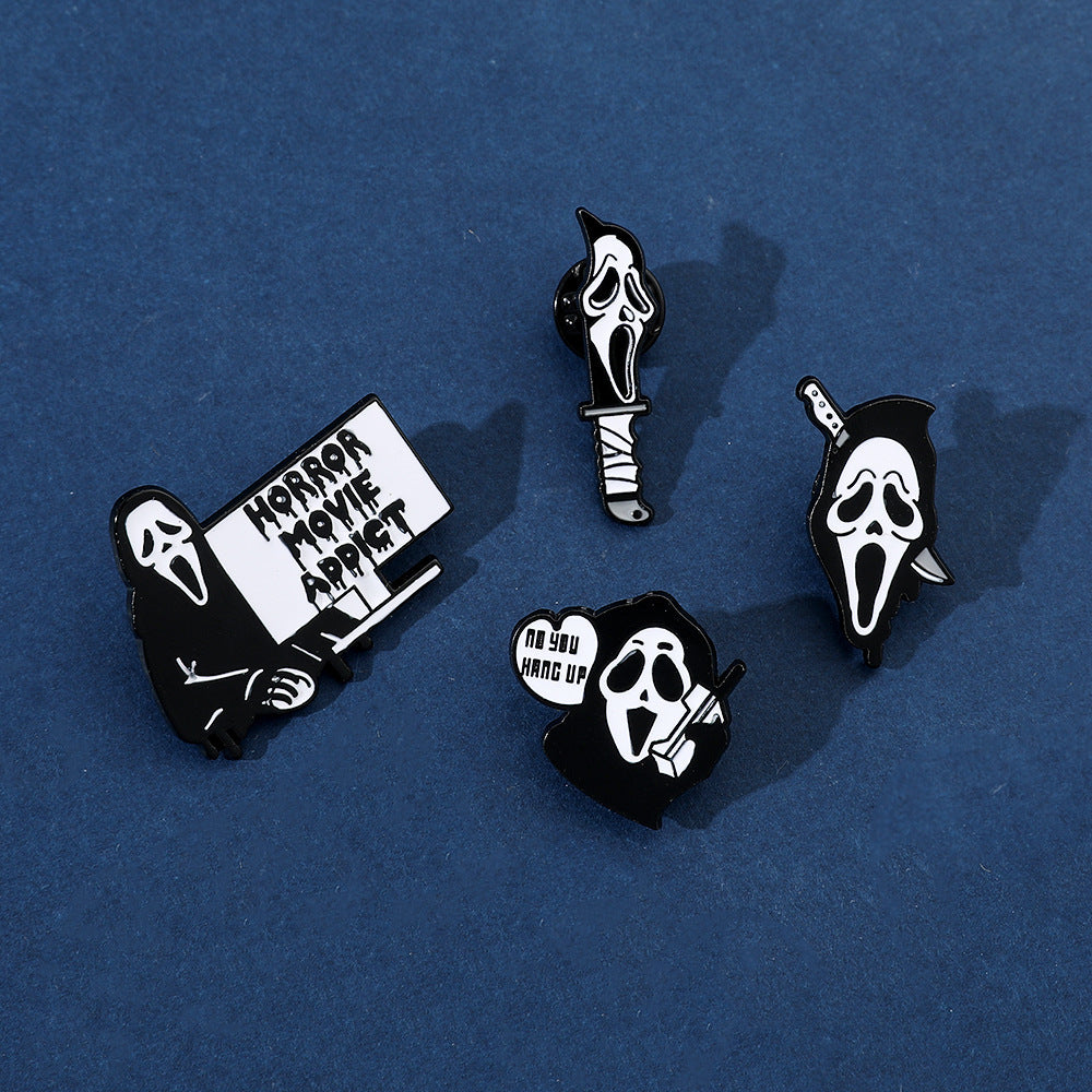Wholesale  5pcs Scream Series  Metal Brooch
