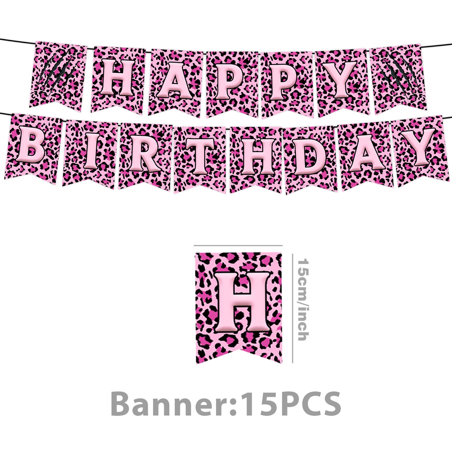 Wholesale Pink leopard theme birthday party tableware arrangement disposable paper towels and cups