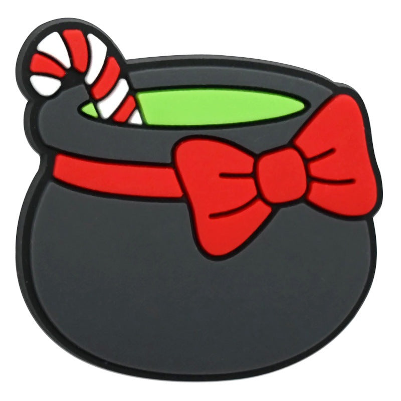 Wholesale Random 100pcs Christmas series  PVC Soft Rubber Shoe Buckle Decoration