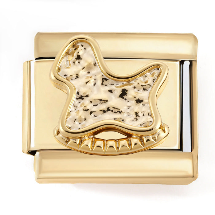 Wholesale Italian Charm Bracelet 9mm DIY Zircon Girls  Creative Stainless Steel Composable Bracelet