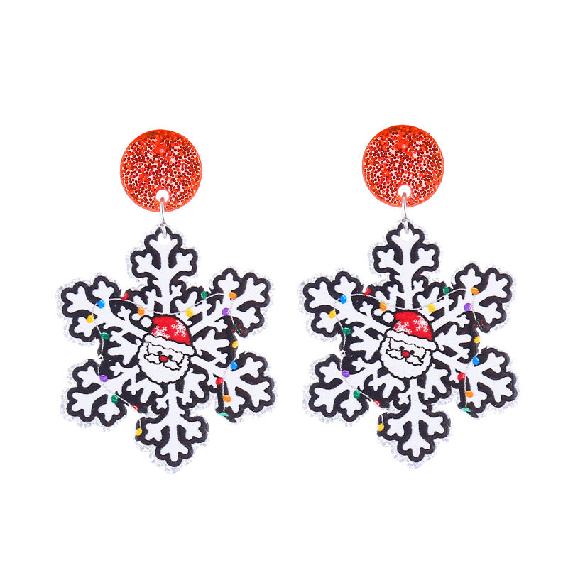 Wholesale Christmas Acrylic Cute Elk Snowman Series Earrings ACC-ES-CT031