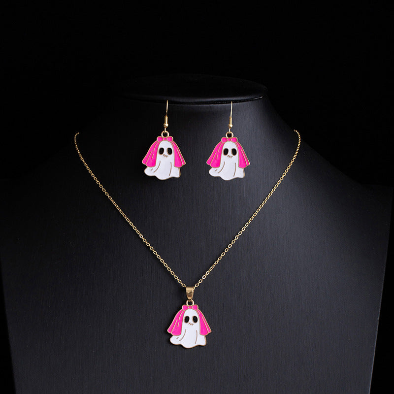 Wholesale Gothic  cartoon ghost earrings skull jewelry